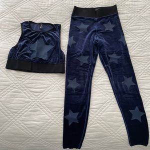 Ultracor Navy Velvet Ultra Sprinter High Leggings & bra